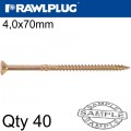 R-TS CHIPBOARD HD SCREW 4.0X70MM X14 PER BAG